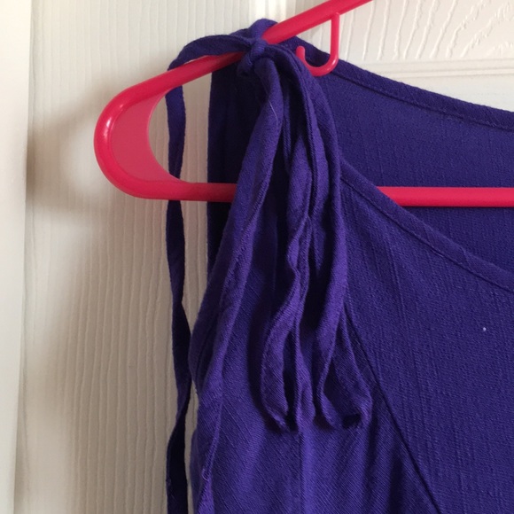 Free People Flowy Purple Blouse - Picture 3 of 5